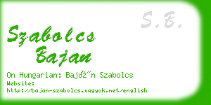szabolcs bajan business card